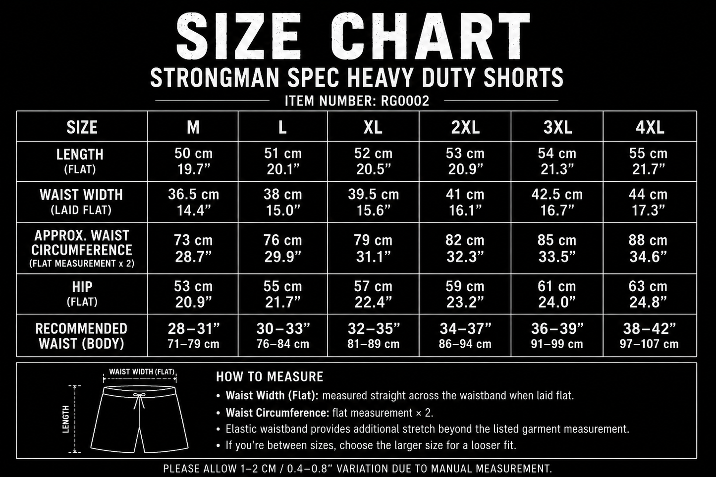 Strongman Spec Heavyweight Cotton Shorts