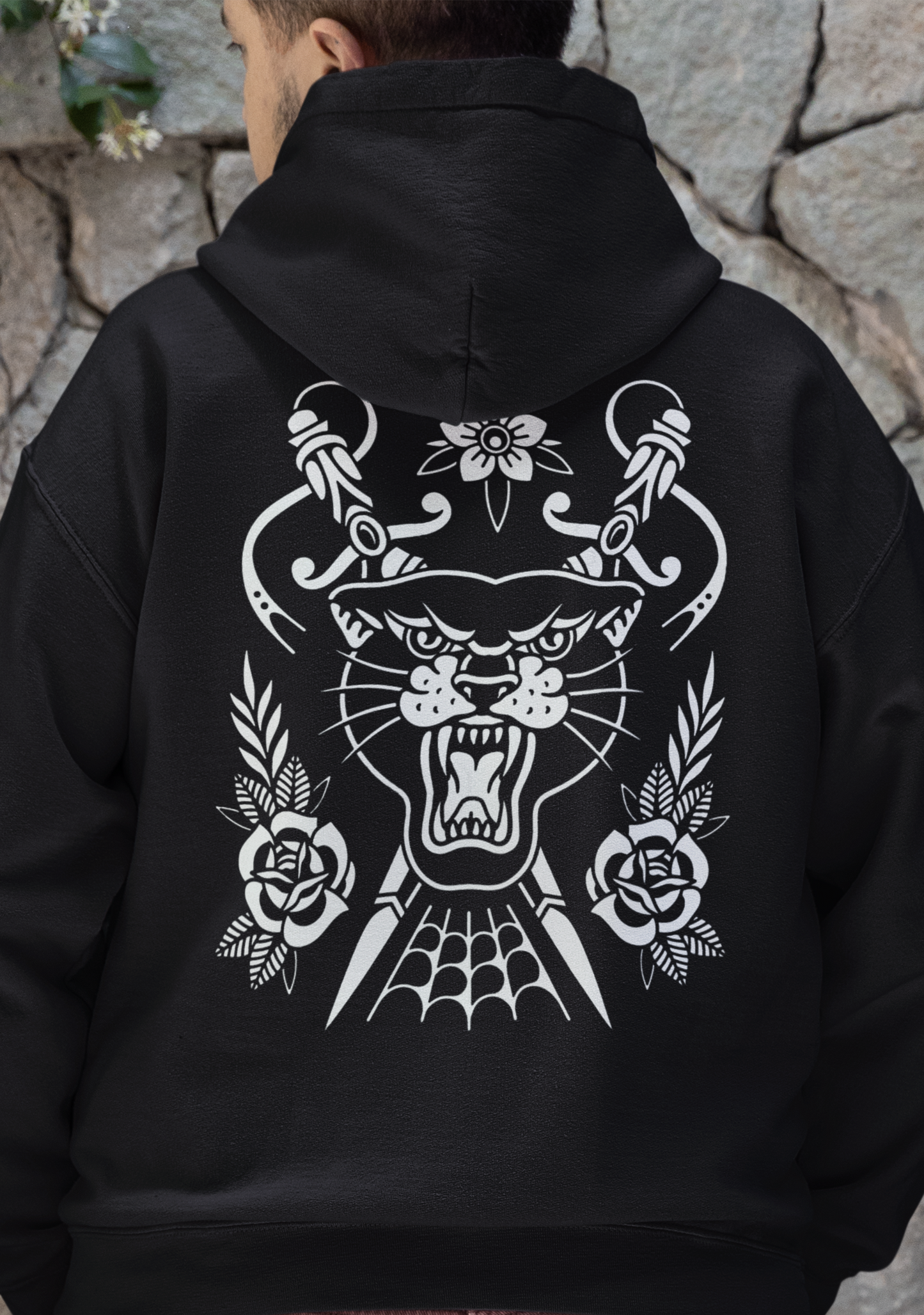 Panther Back Print Classic Unisex Pullover Hoodie