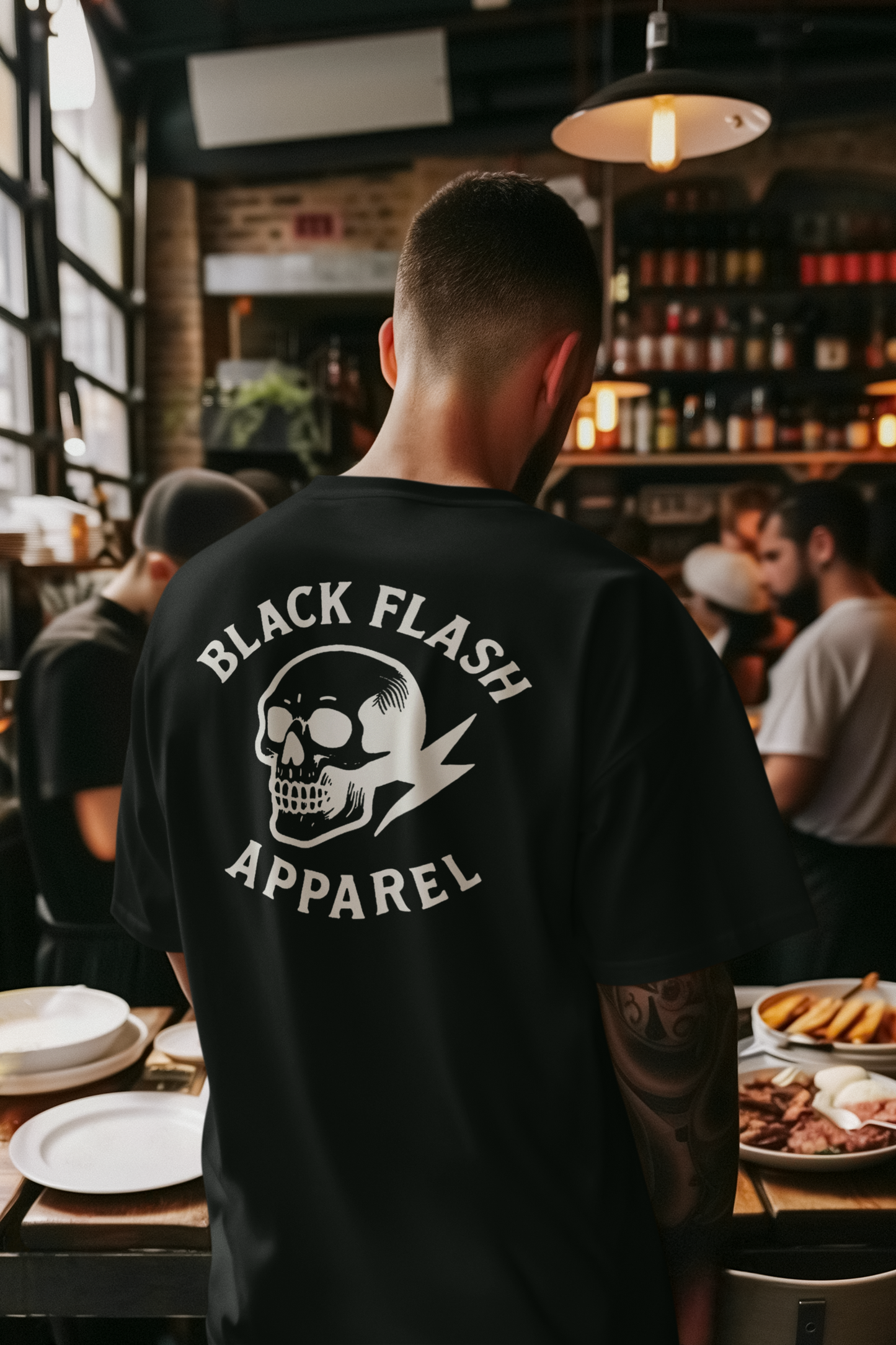 Black Flash Logo Tee No1 Heavyweight Unisex Crewneck T-shirt