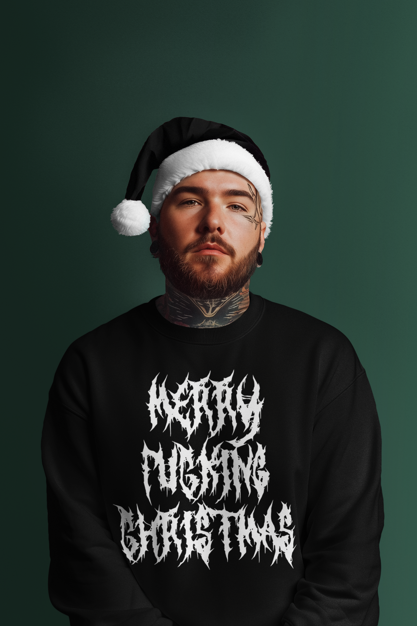 Merry F**king Christmas Classic Unisex Crewneck Sweatshirt Black