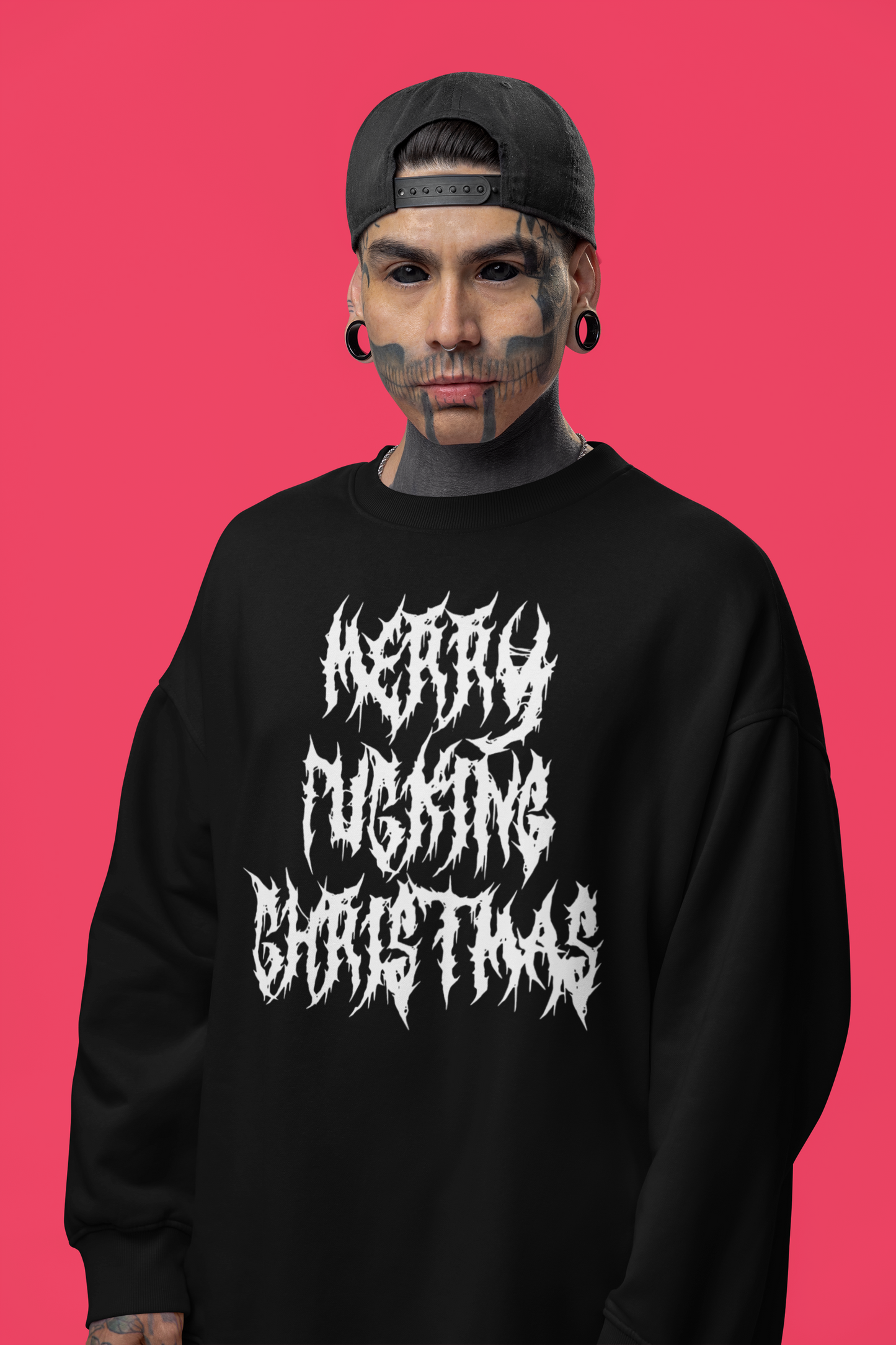 Merry F**king Christmas Classic Unisex Crewneck Sweatshirt Black