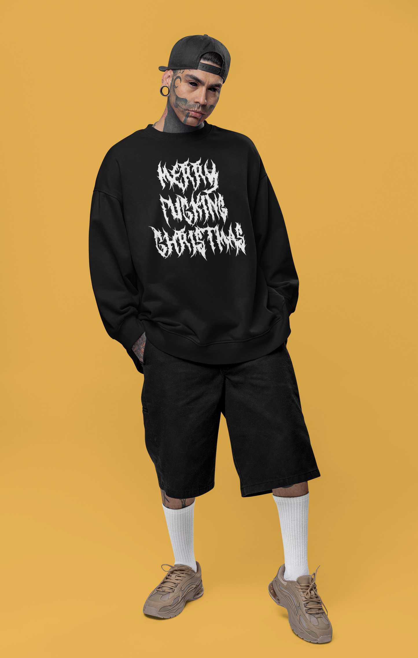 Merry F**king Christmas Classic Unisex Crewneck Sweatshirt Black