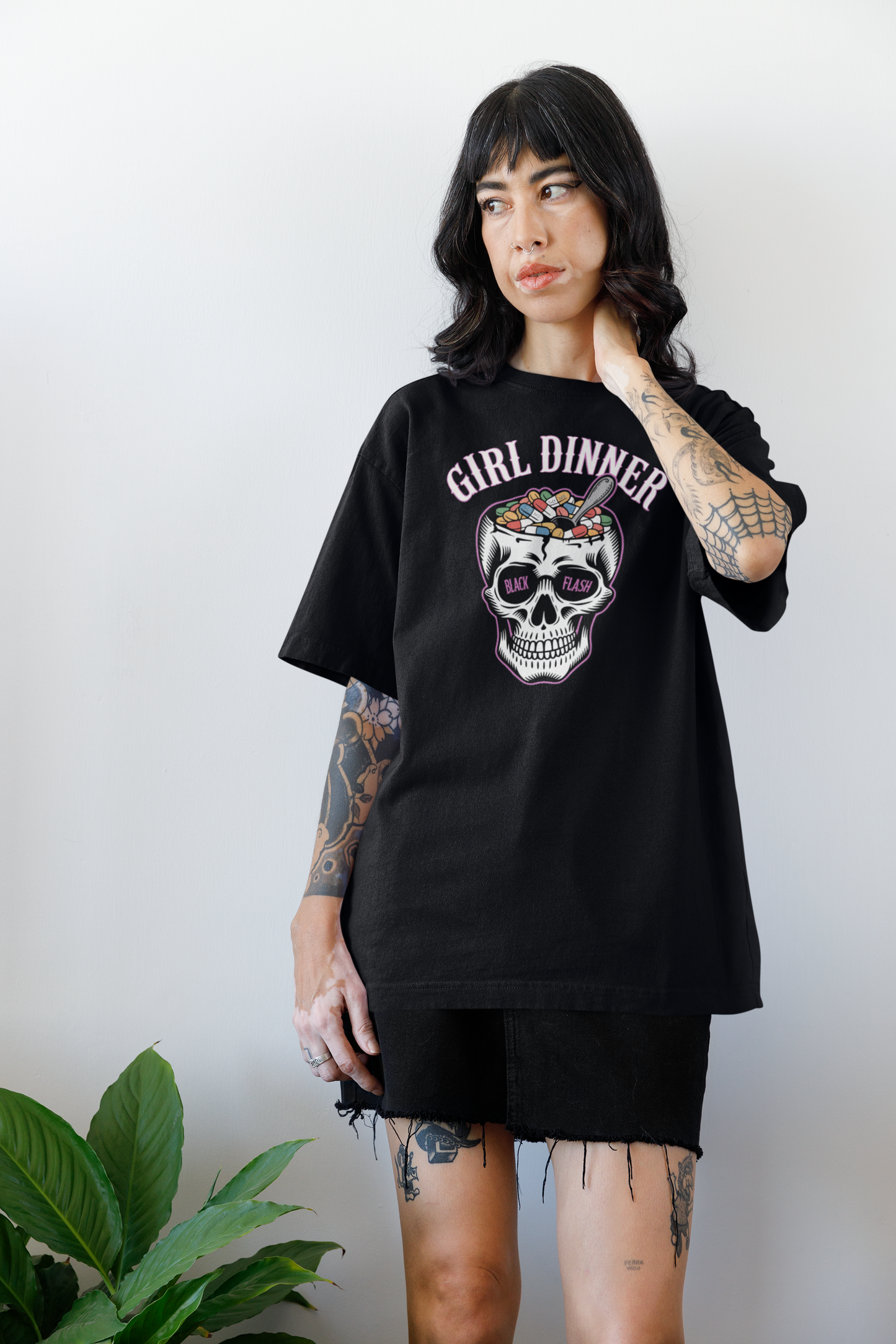 Girl Dinner No1 Heavyweight Unisex Crewneck T-shirt