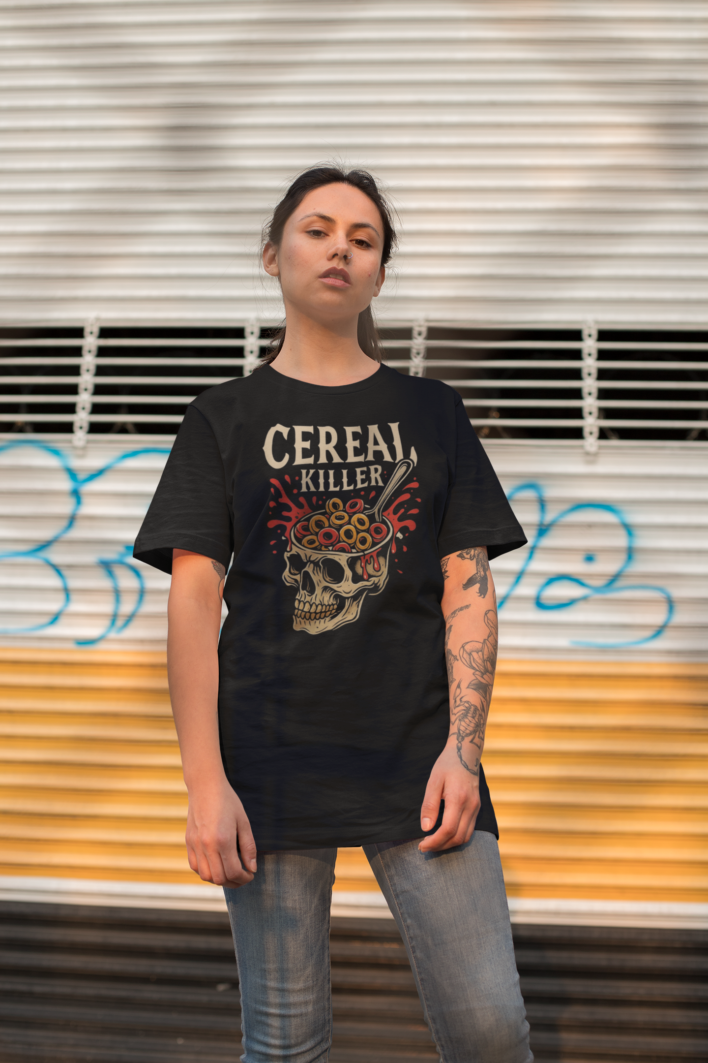 Cereal Killer Heavyweight Unisex Crewneck T-shirt