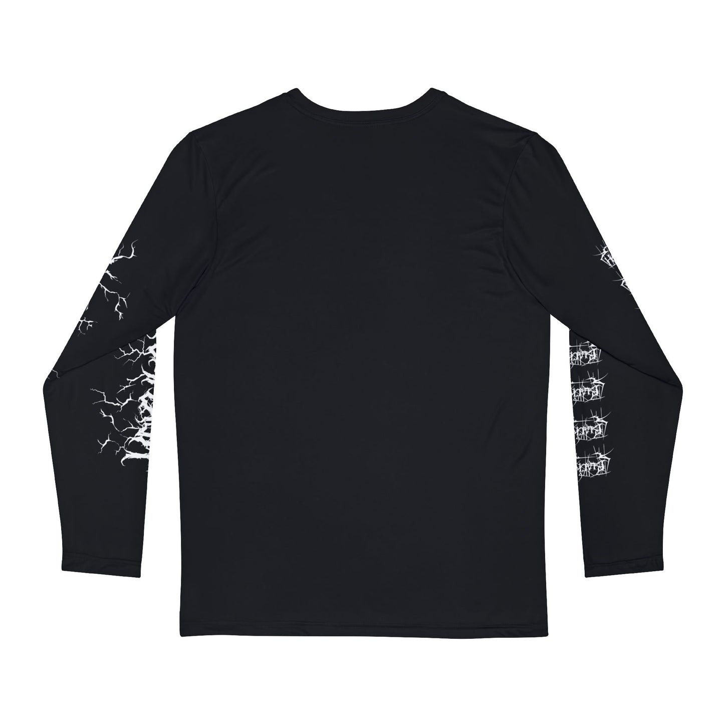 Can I Pet That Dawg Black Long Sleeve Shirt Large Front Graphic with Gothic Sleeve Script