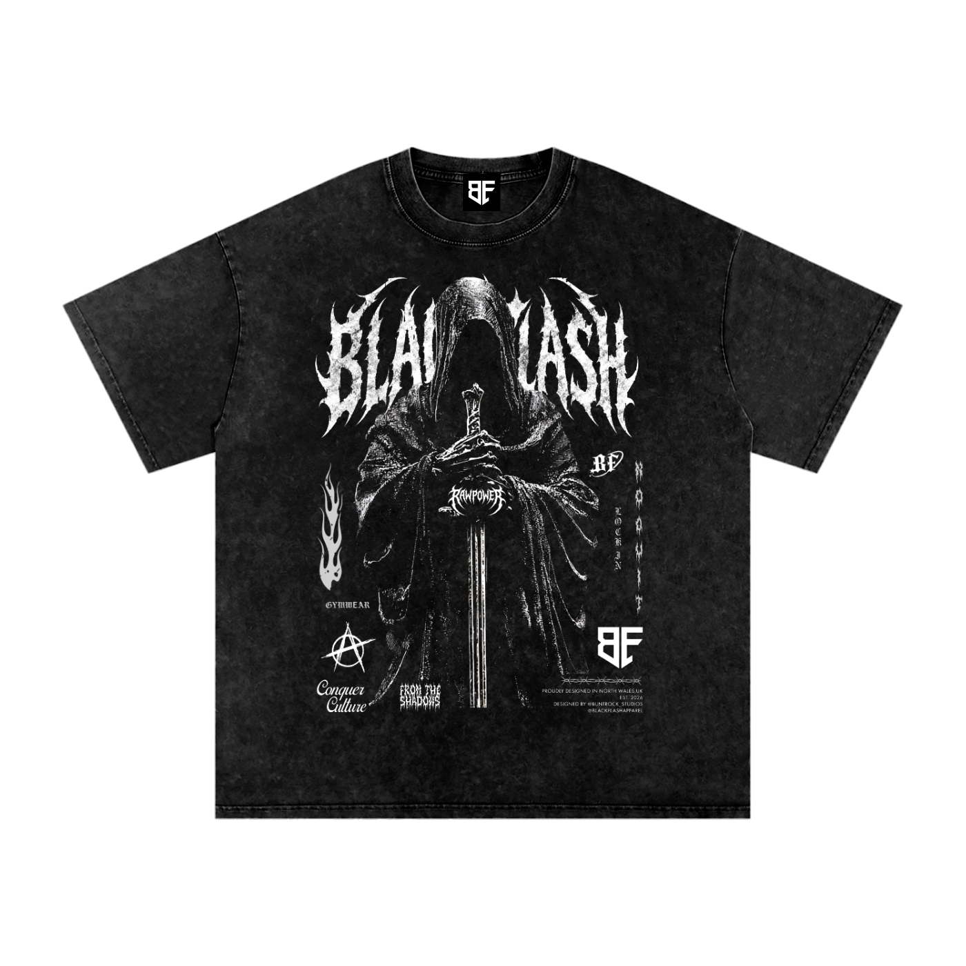 ‘RING WRAITH’ Snow Washed Oversized Cotton T-Shirt