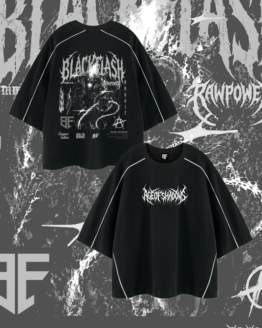 ‘INFERNO TITAN’ Unisex Heavyweight Boxy Piping T-Shirt