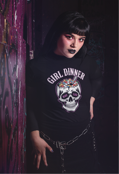 Girl Dinner No1 Heavyweight Unisex Crewneck T-shirt