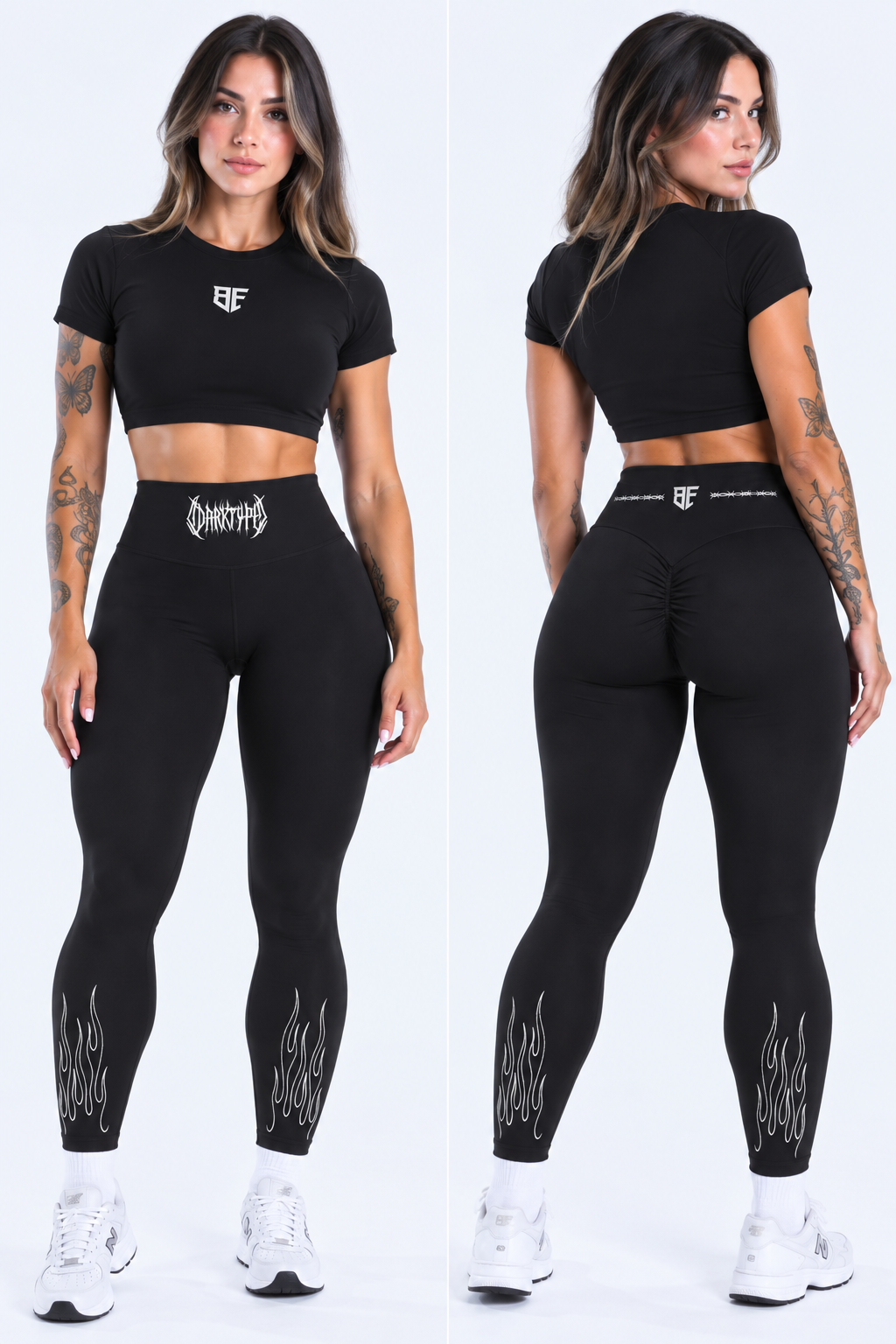 NEW DARKTYPE Flame Women’s High Waisted Gym Shaping Leggings