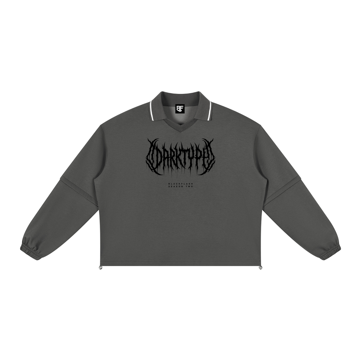 DARKTYPE Boxy Collared Detachable Sweatshirt