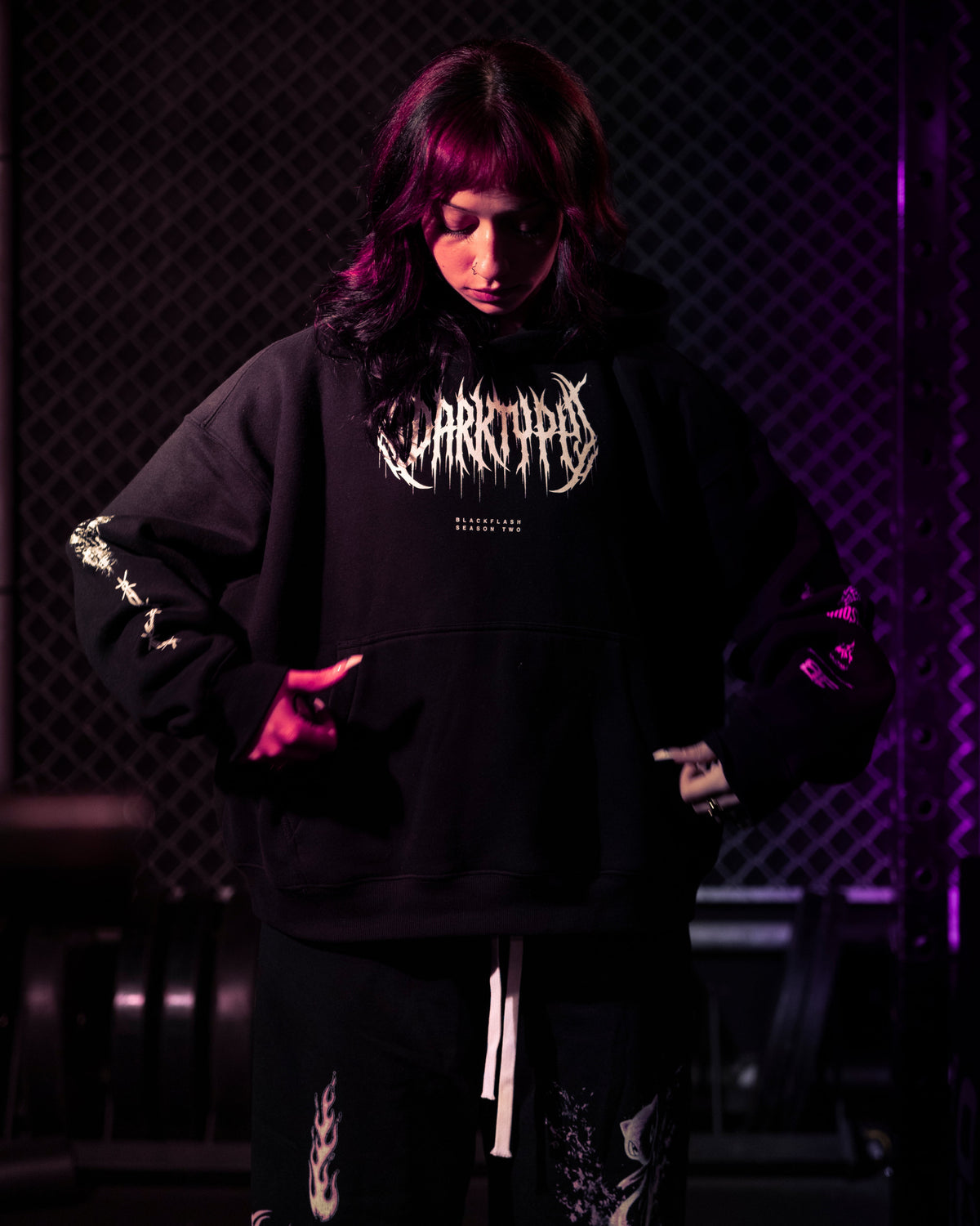 PHANTOM GRIN Essential Oversized Boxy Fit Fleece Hoodie
