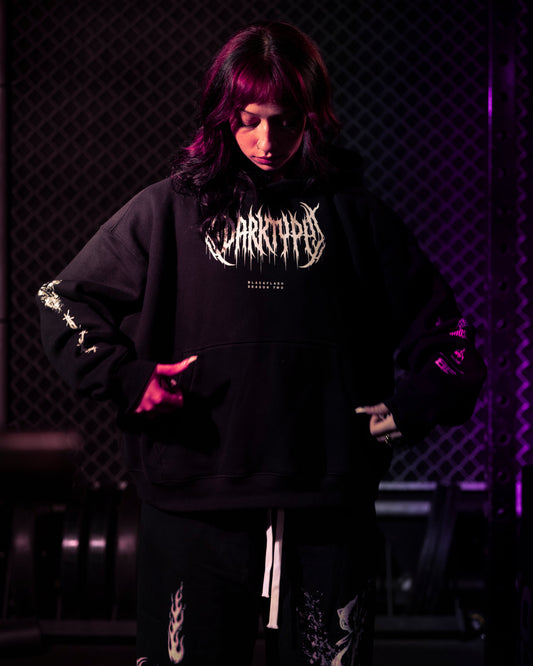 PHANTOM GRIN Essential Oversized Boxy Fit Fleece Hoodie