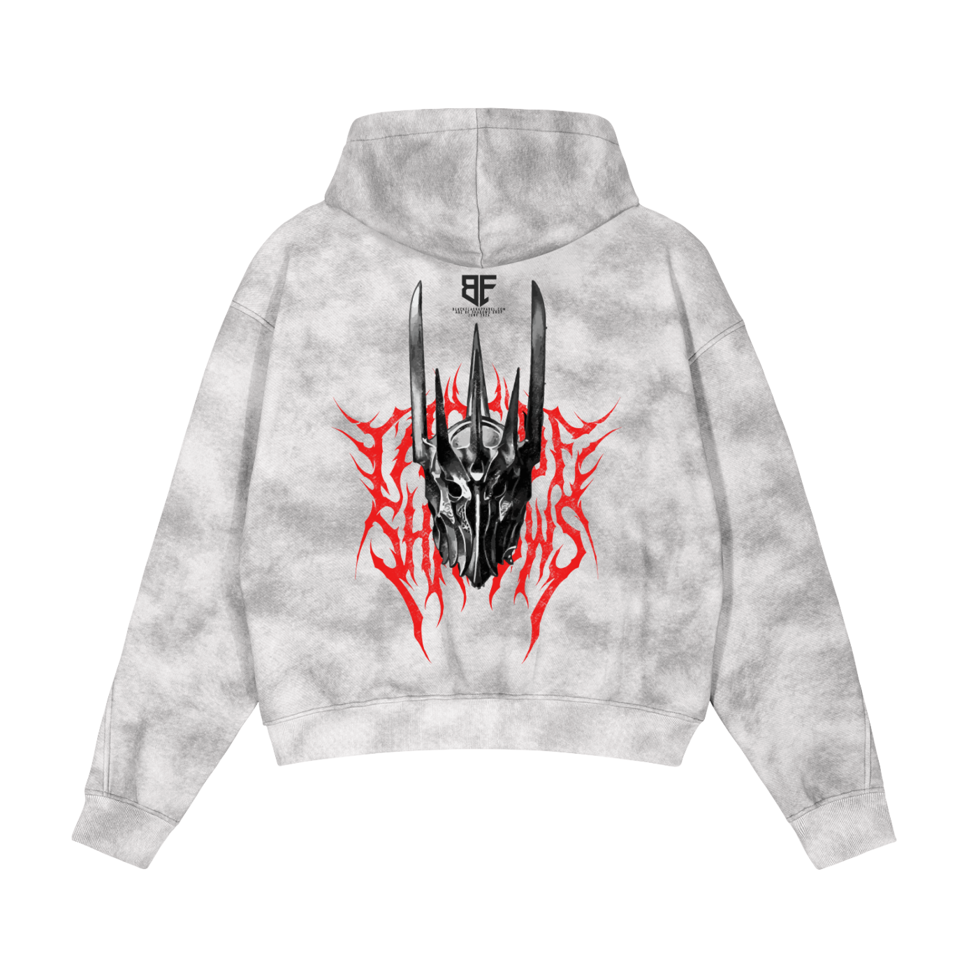 ‘AGE OF SHADOWS’ Dirty Washed Zip-Up Fleece Hoodie