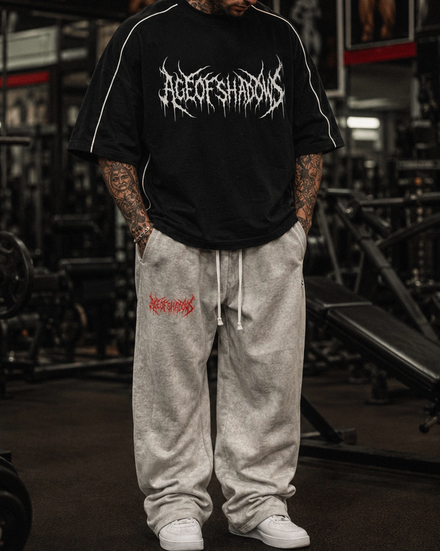 ‘INFERNO TITAN’ Unisex Heavyweight Boxy Piping T-Shirt