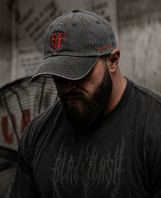 Embroidery Vintage Cotton Dad Cap |Dark Grey