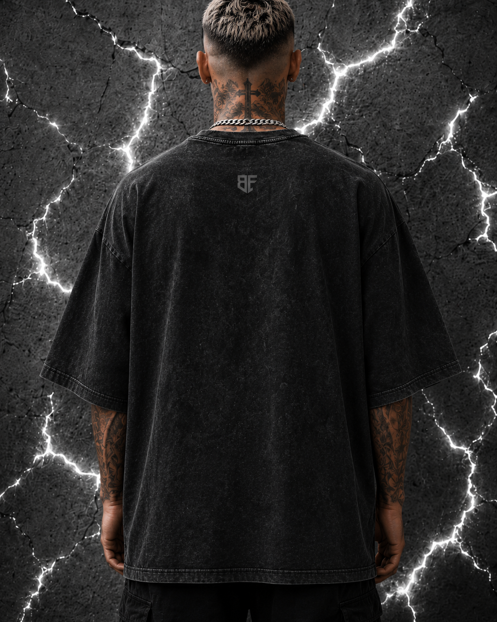 ‘RING WRAITH’ Snow Washed Oversized Cotton T-Shirt