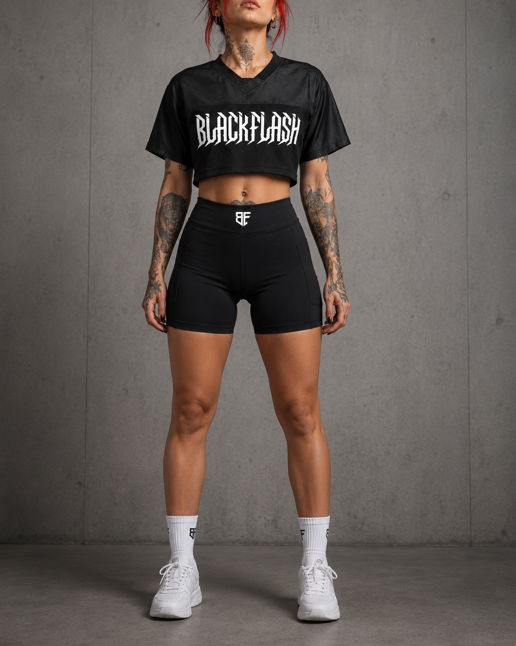 BLACKFLASH High-Waisted Pocket Biker Shorts