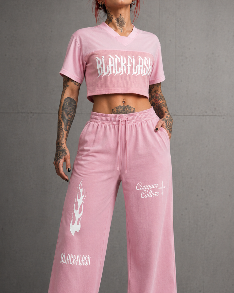 Cropped Paneled V-Neck Jersey