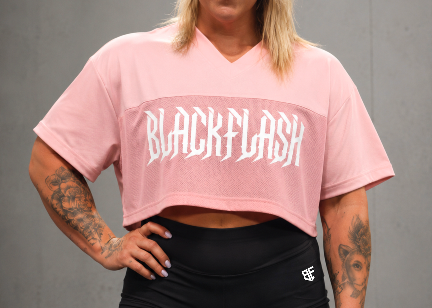 Cropped Paneled V-Neck Jersey