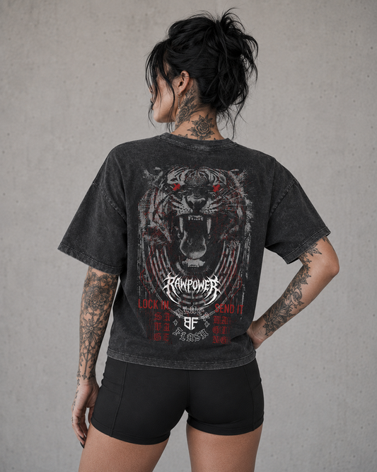 ‘Claw & Core’ Vintage Wash Drop Shoulder T-shirt