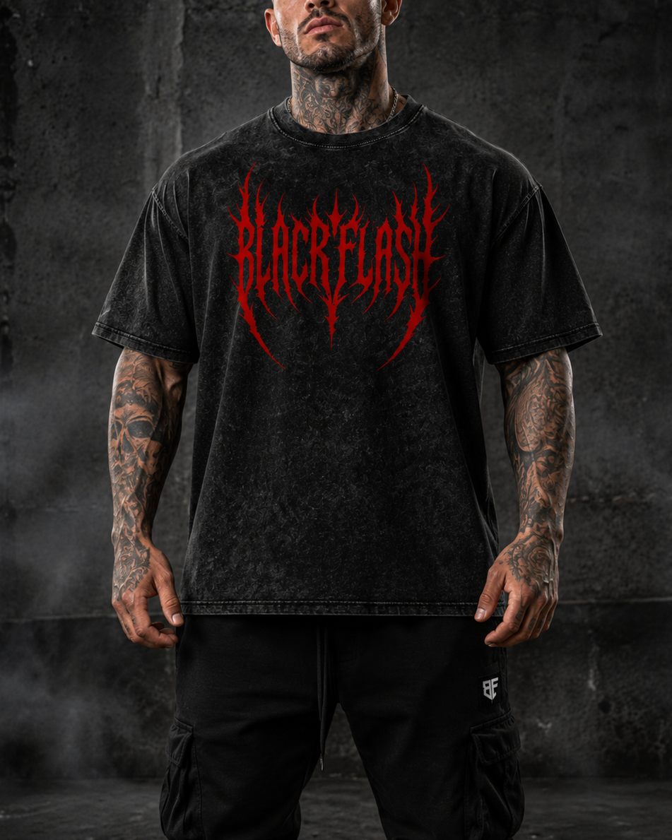 VOID WARDEN Snow Washed Oversized Cotton T-Shirt