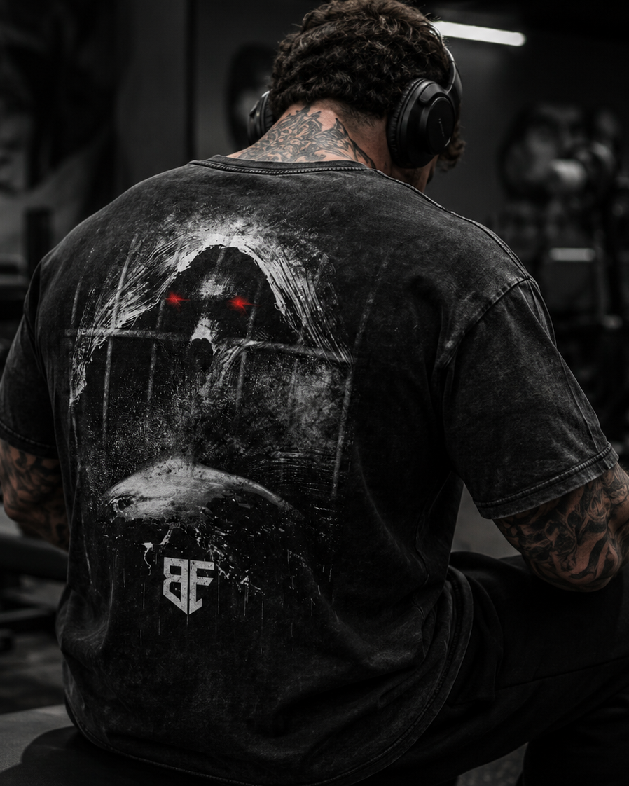 VOID WARDEN Snow Washed Oversized Cotton T-Shirt