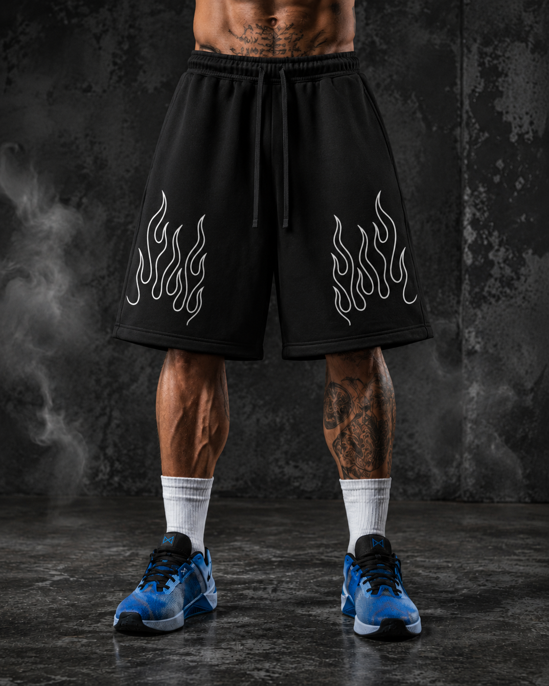 BLACKFLASH Essential Flame Heavy Fleece Shorts