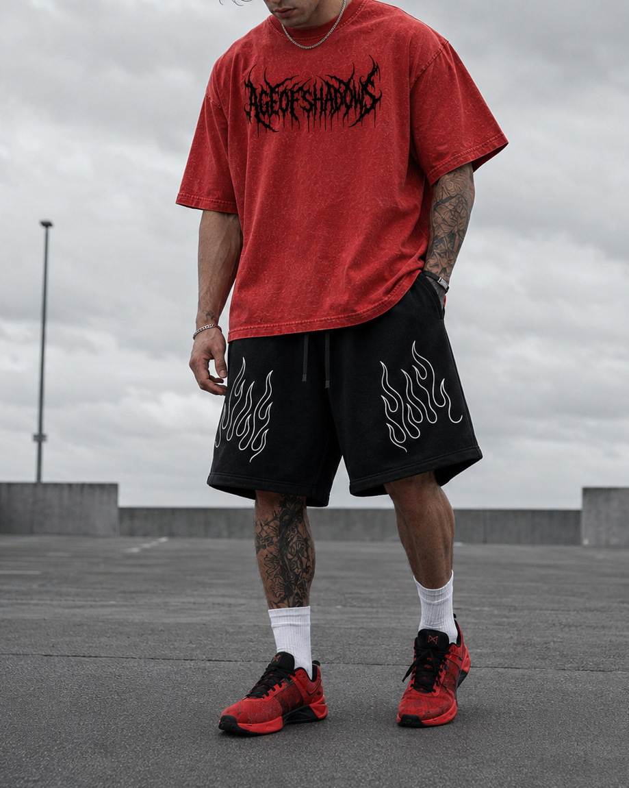 BLACKFLASH Essential Flame Heavy Fleece Shorts