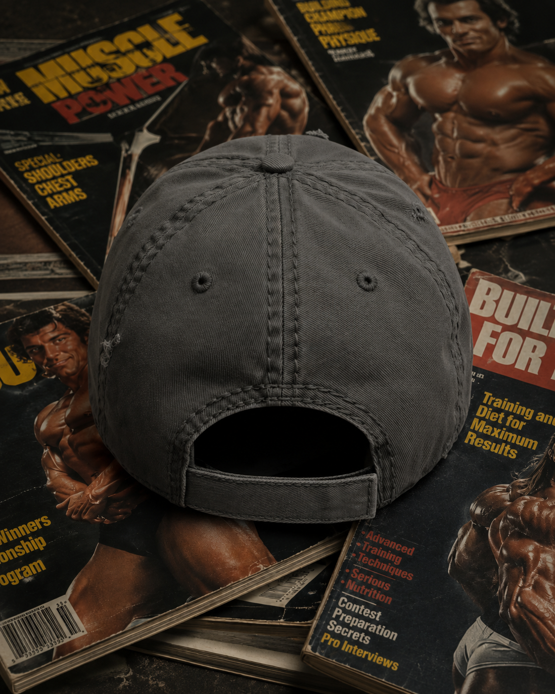 Distressed Embroidered Dad Hat Retro Weathered Cap