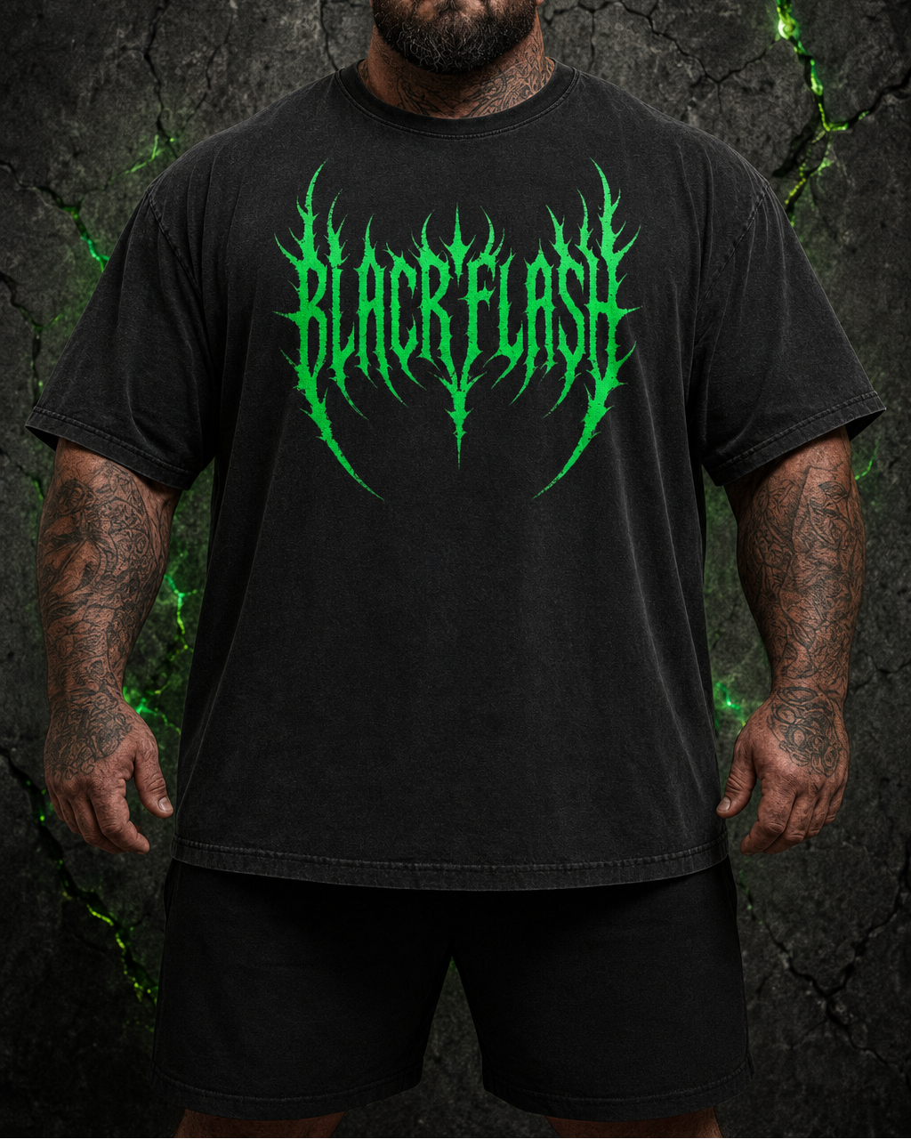 ‘CONQUEST’ GYM REAPER X BLACKFLASH Vintage Wash Distressed T-Shirt Limited Run. 1/50 Available