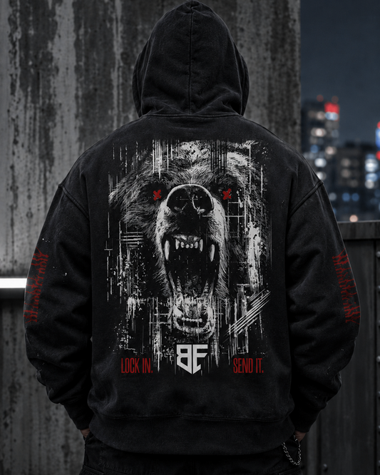 ‘BAR BREAKER’ | Vintage Washed Frayed Fleece Hoodie