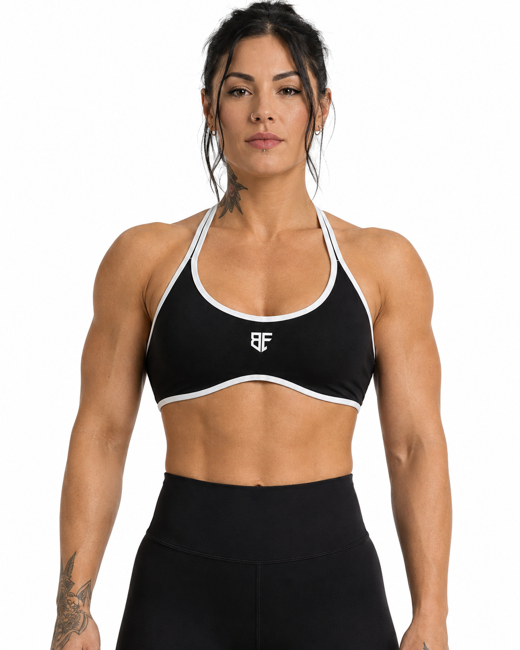 Halter Color Block Yoga Sports Bra