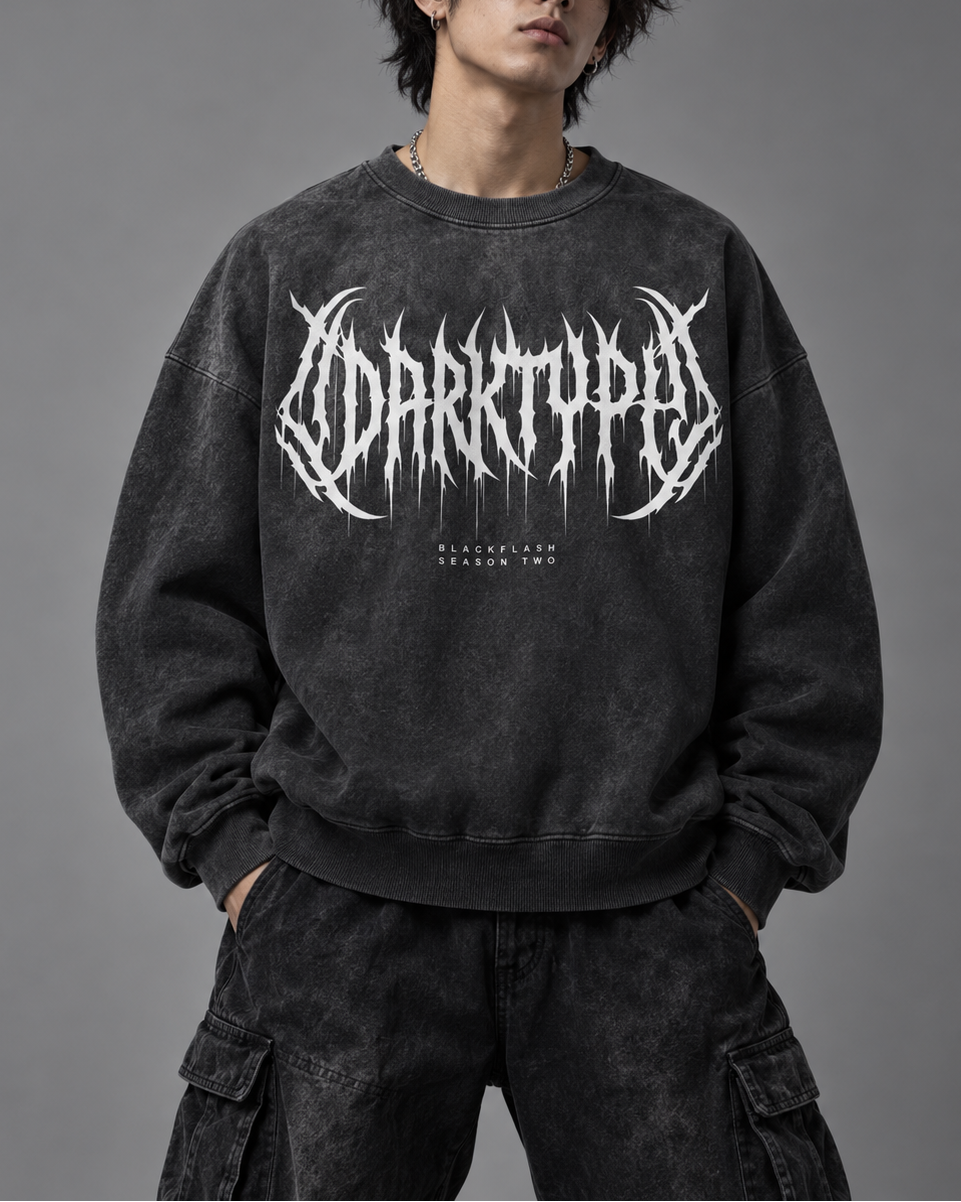 ABYSSAL WARLORD Sunfade Drop-Shoulder Cotton Sweatshirt