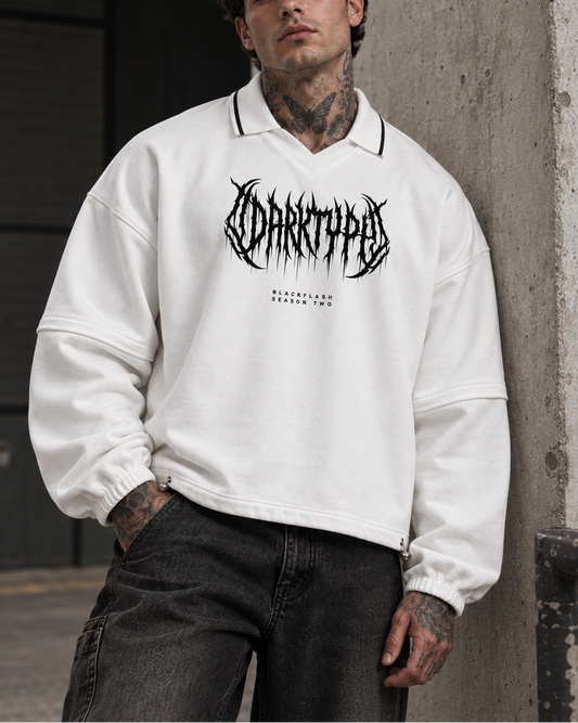 DARKTYPE Boxy Collared Detachable Sweatshirt