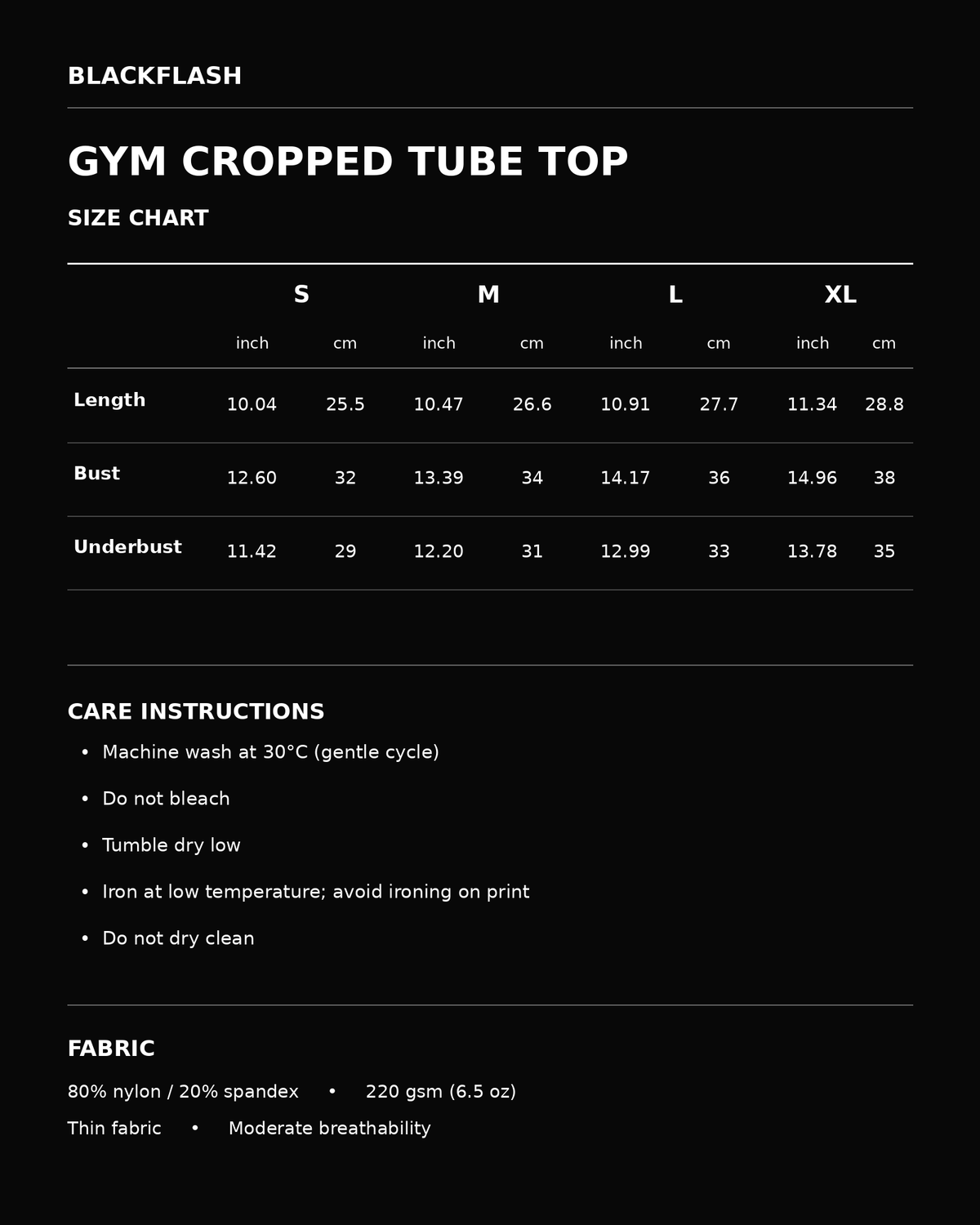 DARKTYPE Gym Cropped Tube Top
