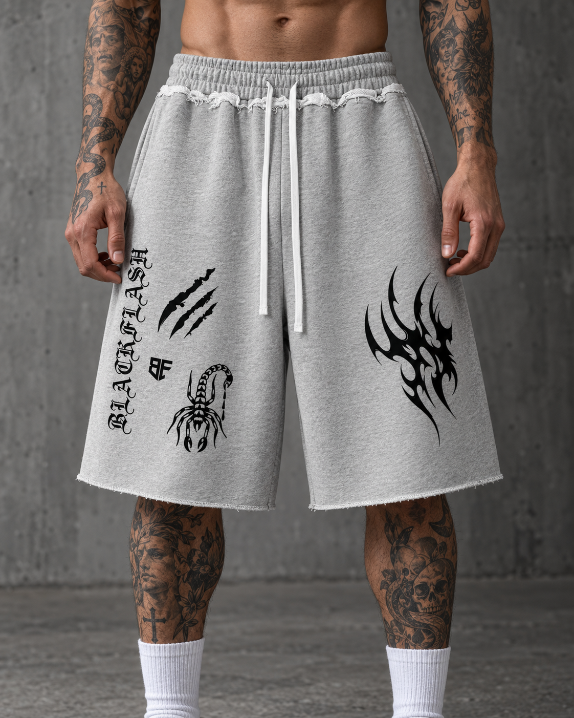 BLACKFLASH Heavy Raw Edge Shorts