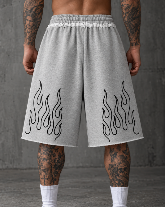 BLACKFLASH Heavy Raw Edge Shorts