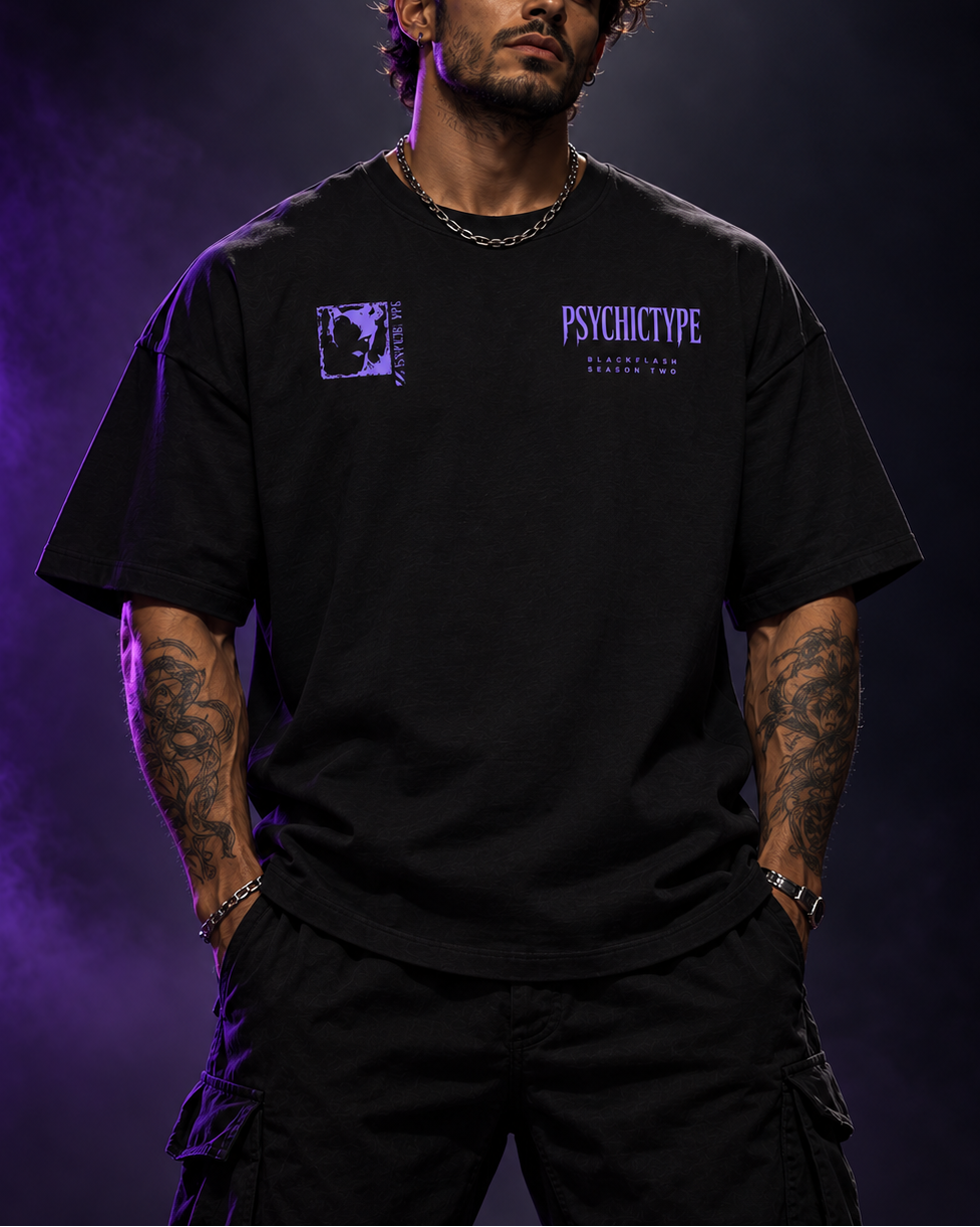 PSYCHIC WRAITH Extra Oversized Drop Shoulder T-Shirt