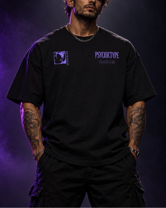 PSYCHIC WRAITH Extra Oversized Drop Shoulder T-Shirt