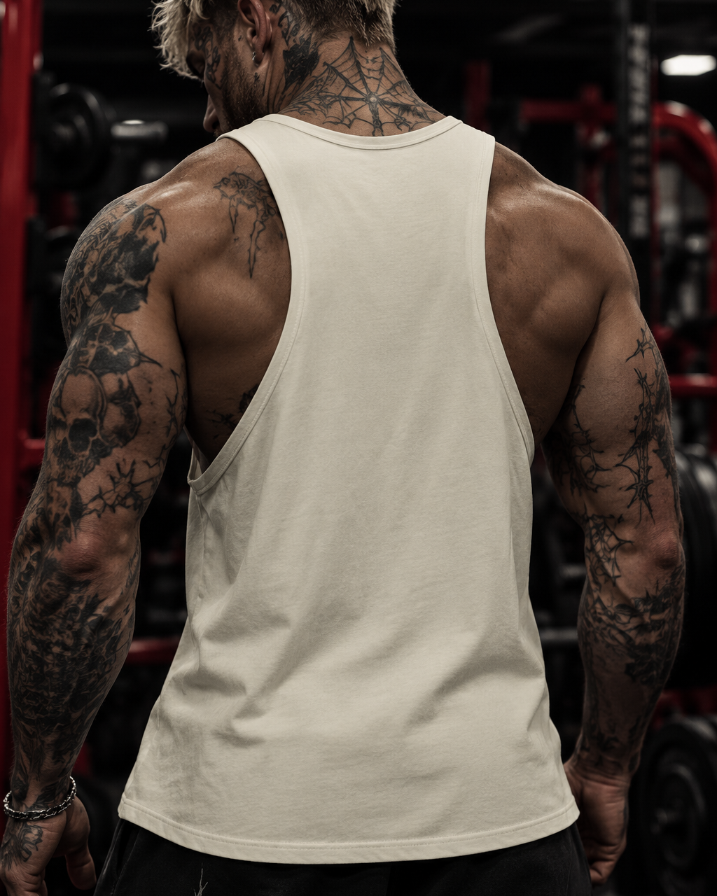 Fighting Demons Men's Solid Color Crewneck Tank Top