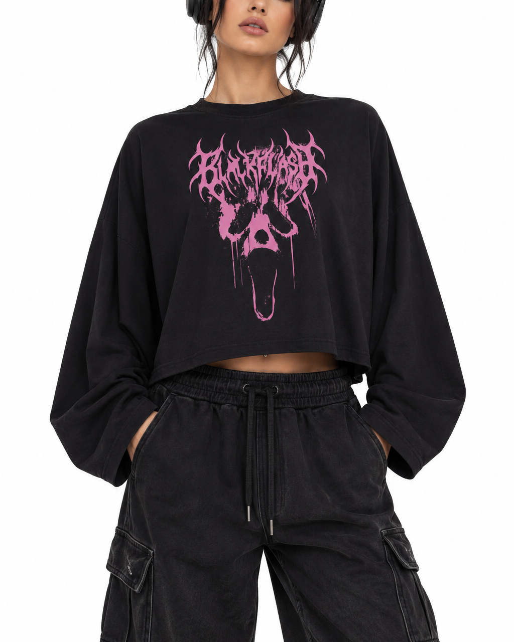 PRETTY VICIOUS Women's Boxy Batwing Sleeve T-Shirt