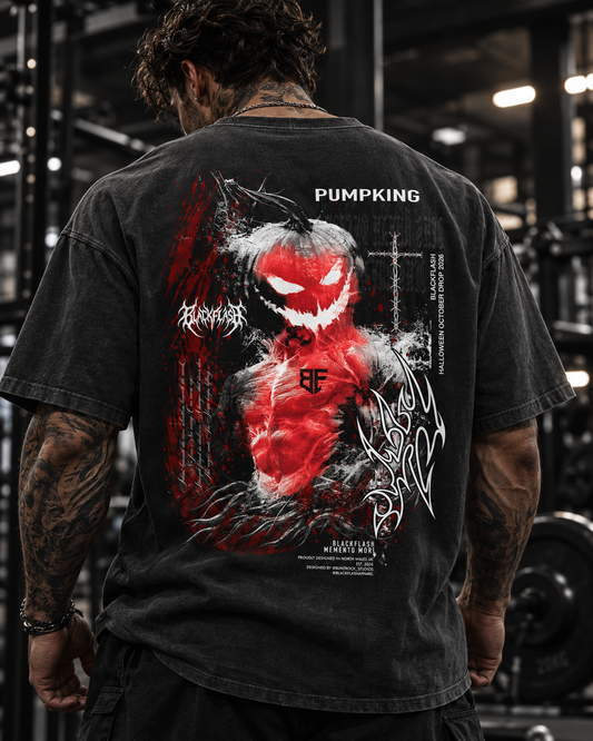PUMPKING Vintage Washed Oversized Cotton T-Shirt