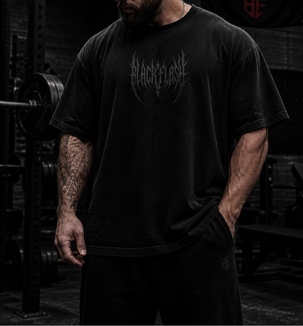 ‘IRON RITUAL’ - Vintage Washed Oversized Cotton T-Shirt