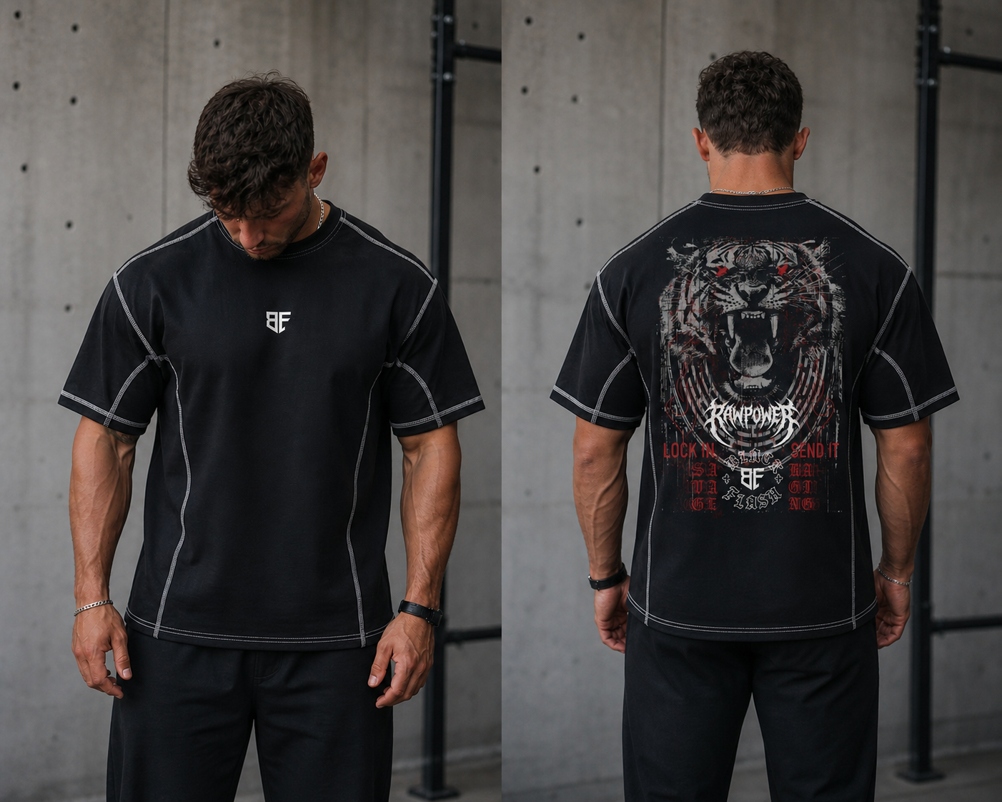 ‘Claw & Core’ | Contrast-Stitched Cotton T-Shirt