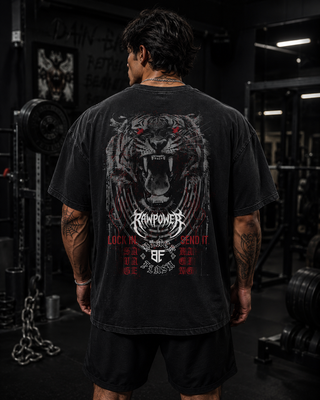 ‘Claw & Core’ Vintage Washed Oversized Cotton T-Shirt