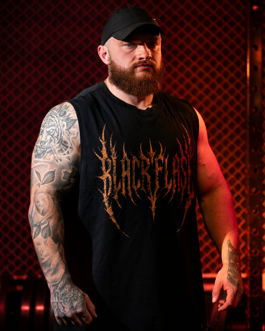 INFERNAL TYRANT Snow Washed Raw-Hem Tank Top