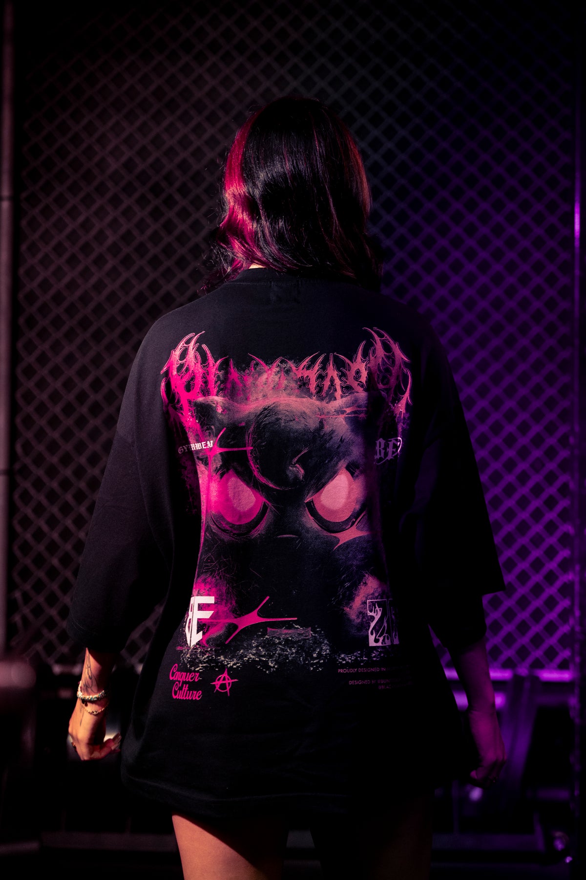 PINK NIGHTMARE Oversized Drop Shoulder T-Shirt