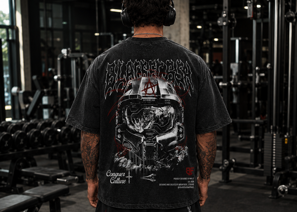 ‘SPARTAN GEN’ | Vintage Washed Oversized Cotton T-Shirt
