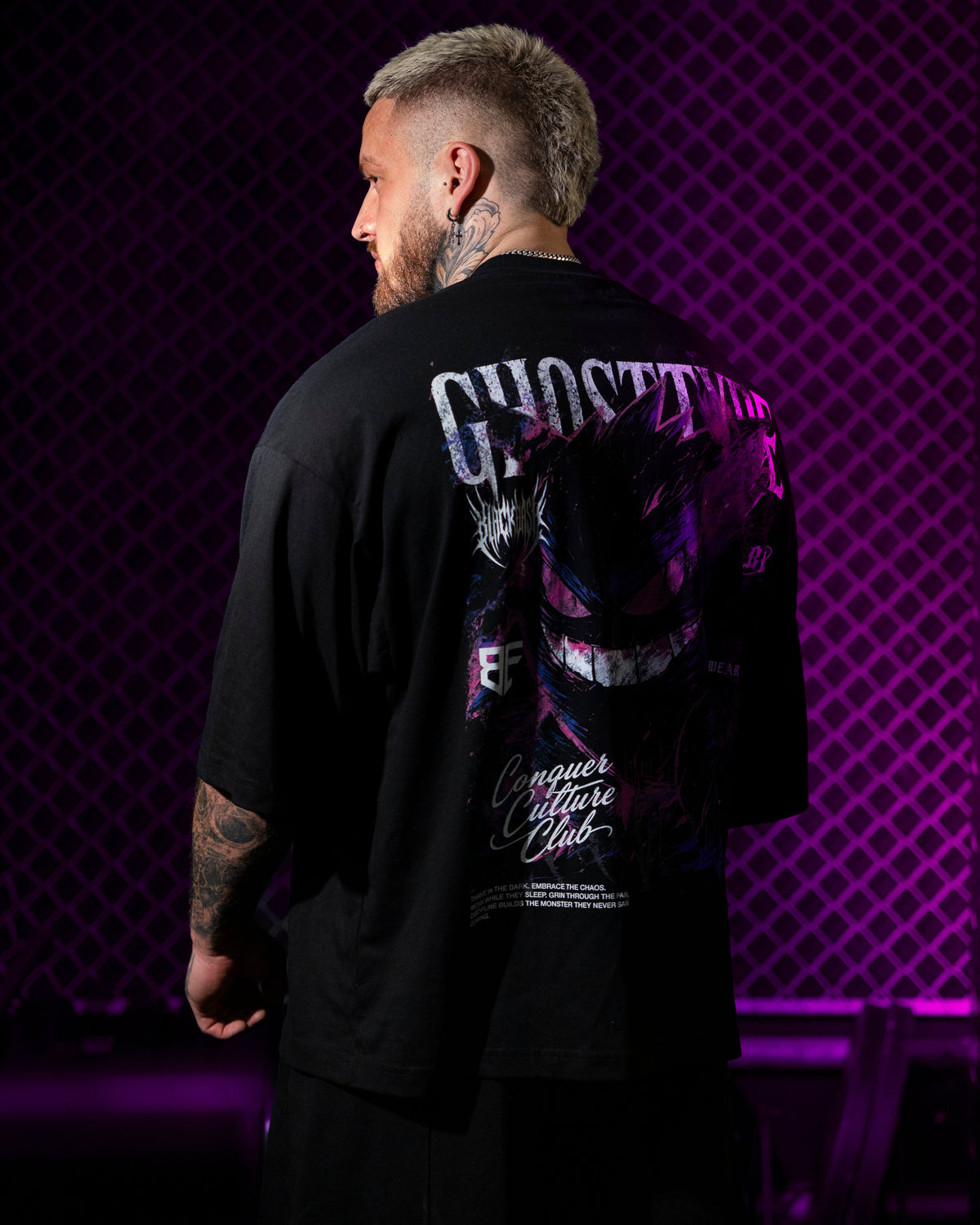 PHANTOM GRIN Extra Oversized Drop Shoulder T-Shirt