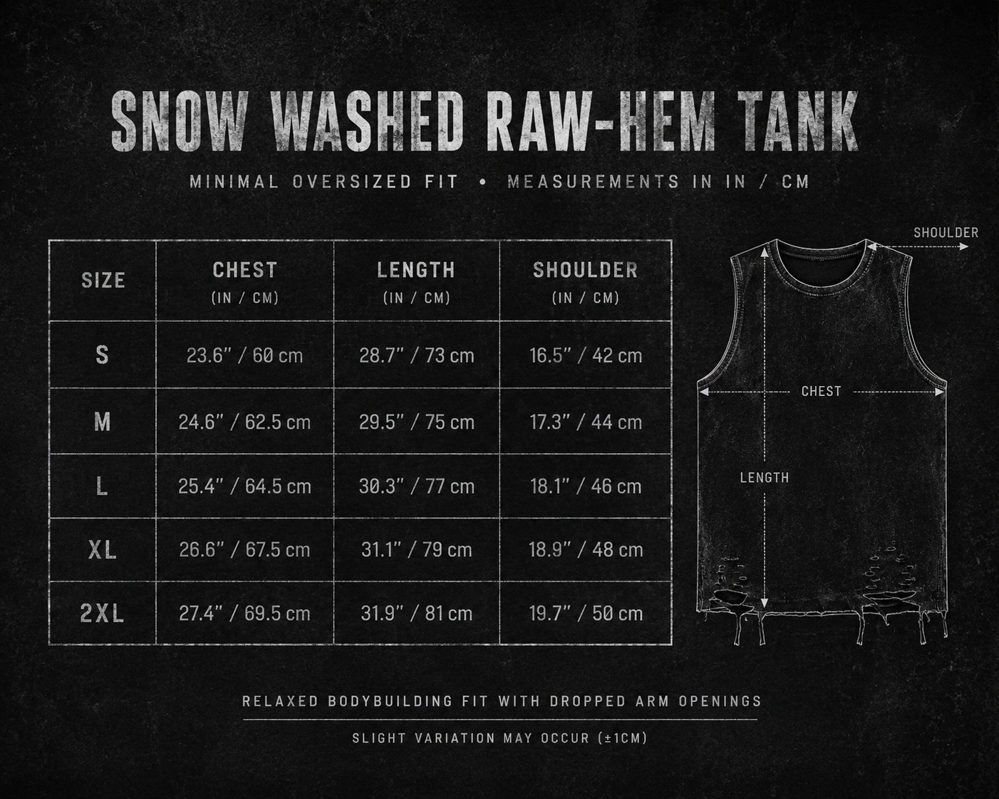 ‘GHOST OF WAR’ | Snow Washed Raw-Hem Tank Top